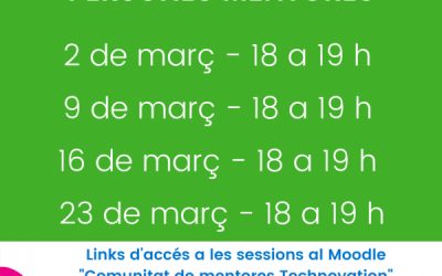Sessions d’orientació a persones mentores durant Març