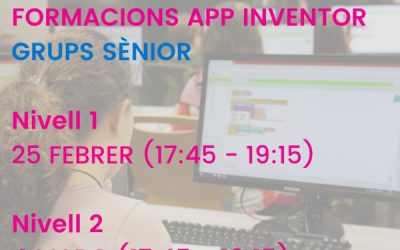 Grups SÈNIOR: Formacions App Inventor